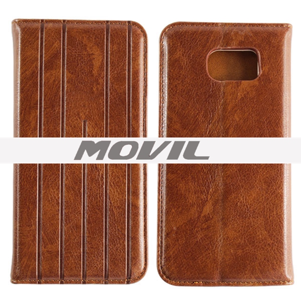 NP-2130 Corona de PU funda para Samsung Galaxy S6 -8